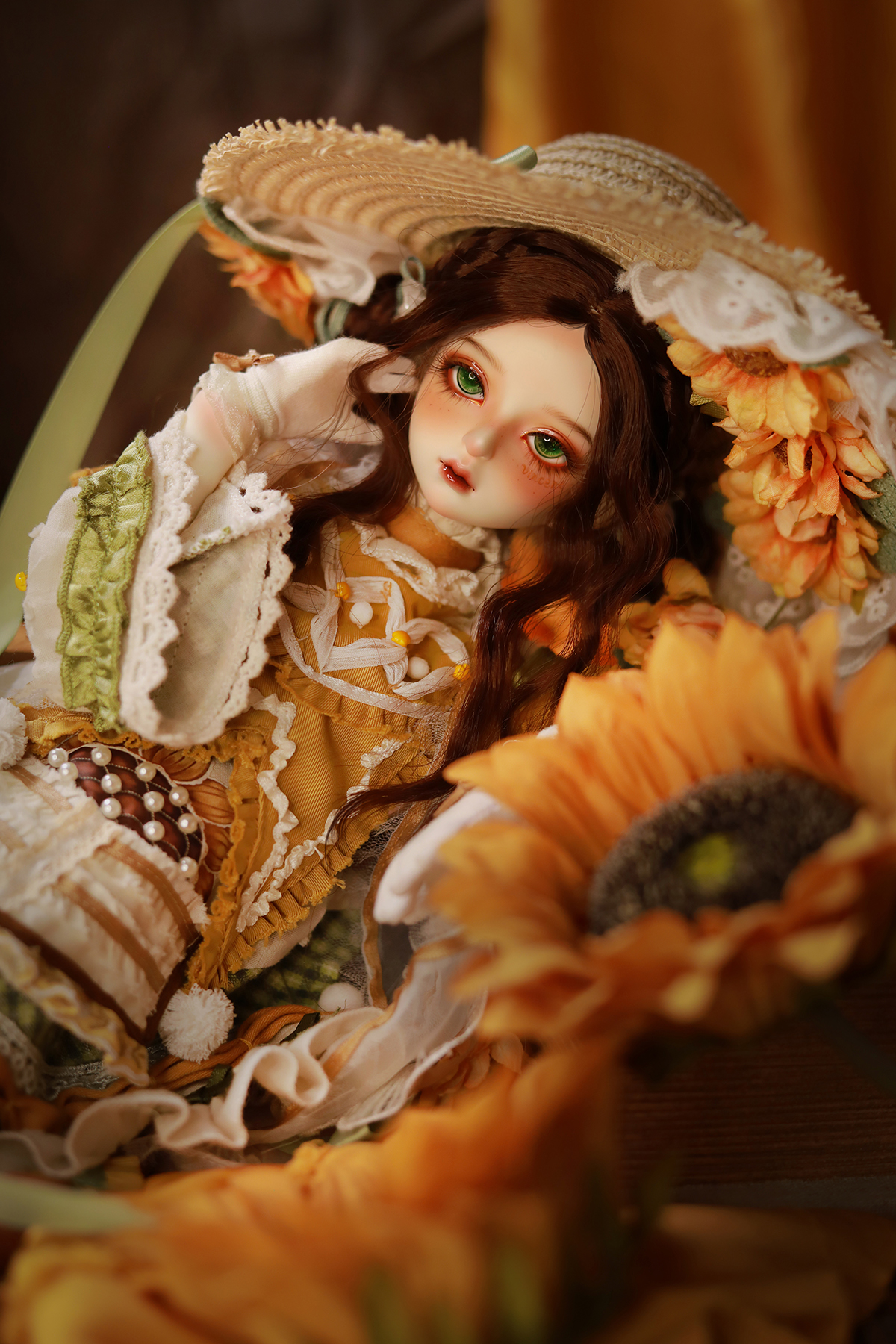 1/4 bjd sunflower open eyes style - www.gemofdoll.com